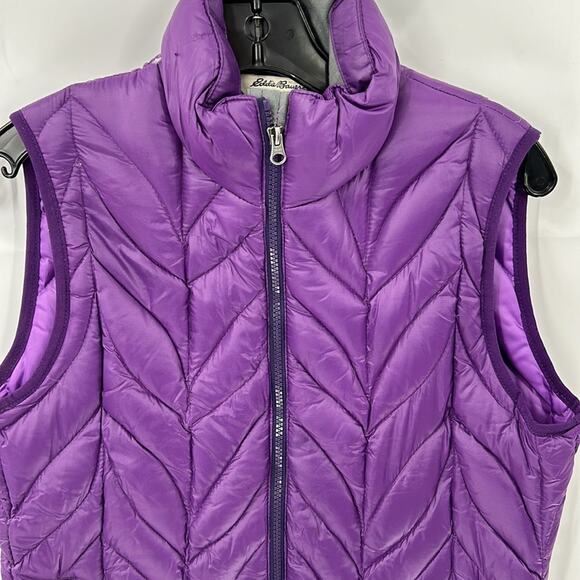 Eddie Bauer Women's Purple Down Puffer Vest Size Medium - Picture 2 of 11